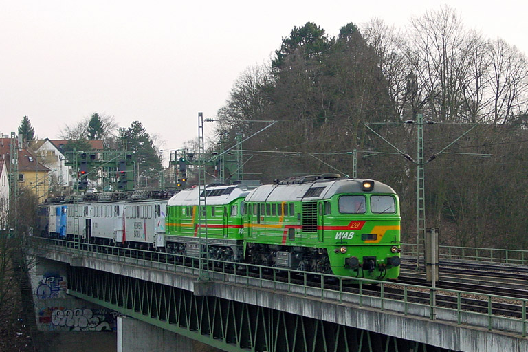 WAB Loks 28 Und 30 Und Ex DR Baureihe 142 In Stuttgart Vaihingen