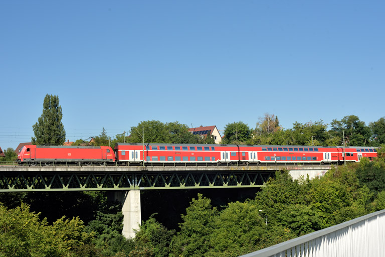 146 202 mit S-Bahnersatzzug bei km 14,6 (September 2021)