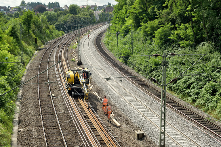 Gleiserneuerung bei km 14,4 (August 2021)