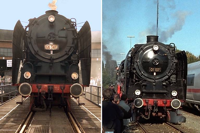 Links: 01 137 in Dresden (Mai 1996), rechts: in N&uuml;rnberg (Oktober 1999)