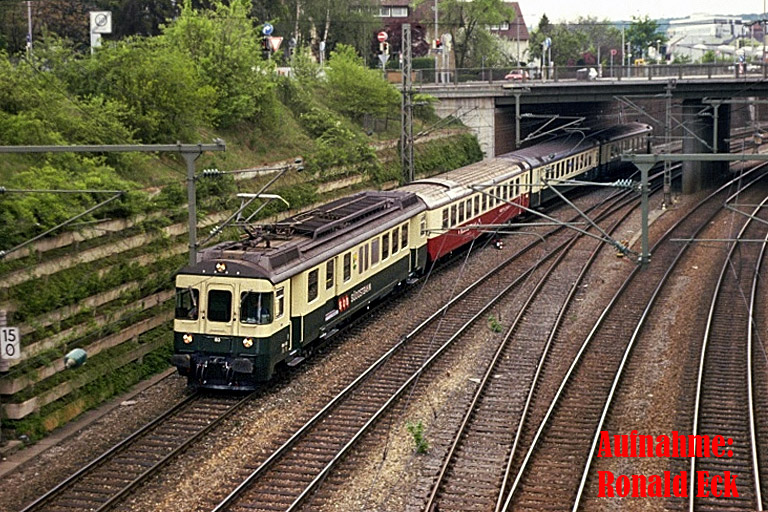 SOB BDe 4/4 83 (BDe 576 483) bei km 15,0 (Mai 1994)