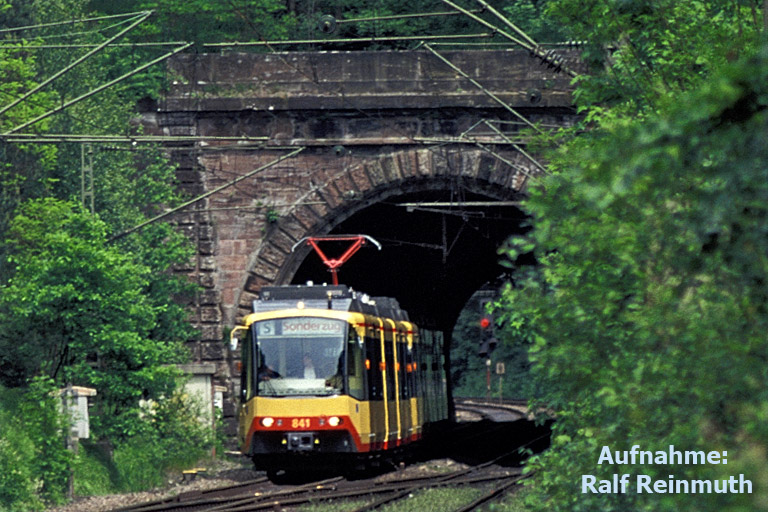 AVG-Stadtbahn bei km 18,0 (Sommer 1997)