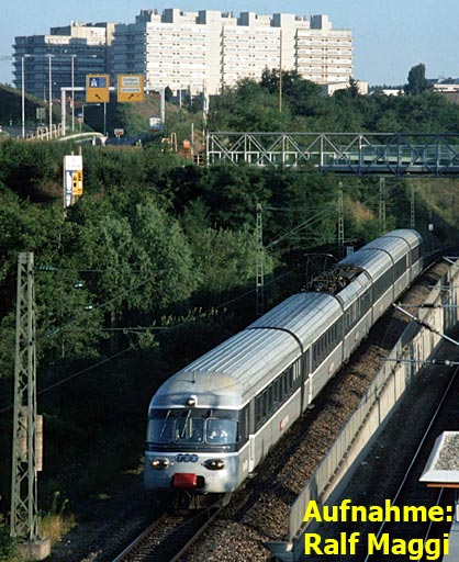 RABe-Triebzug als Eurocity bei km 14,0 (1993)
