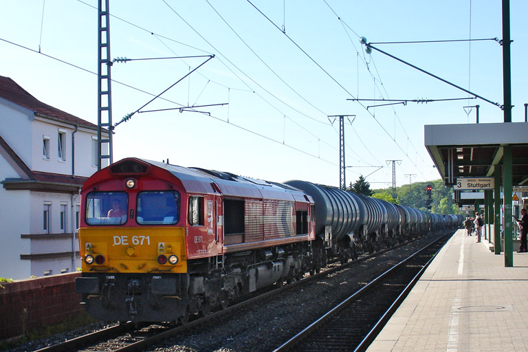 HGK DE 671 bei km 16,6 (Mai 2005)