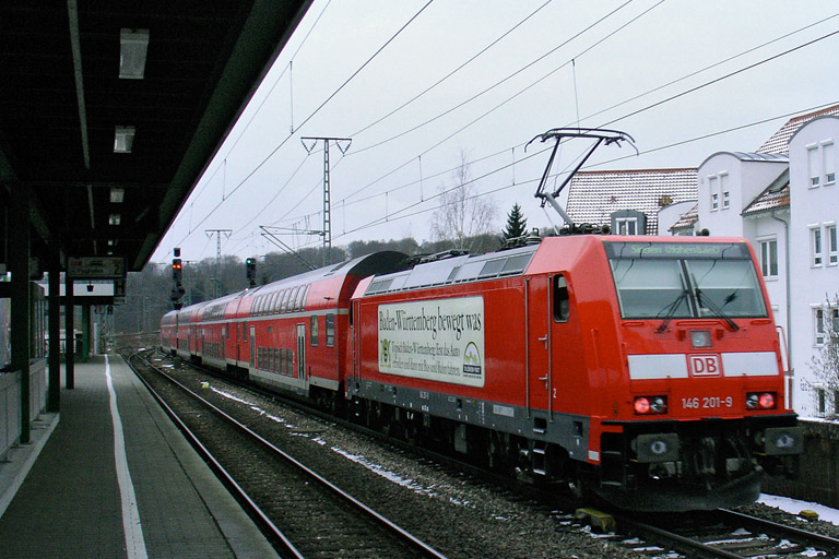 146 201 bei km 16,6 (Februar 2006)