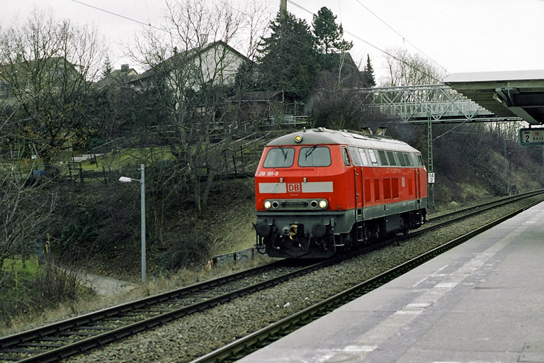 218 191 bei km 14,2 (Februar 2006)