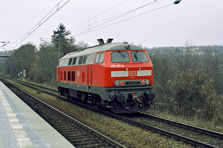 218 191 bei km 14,2 (Februar 2006)