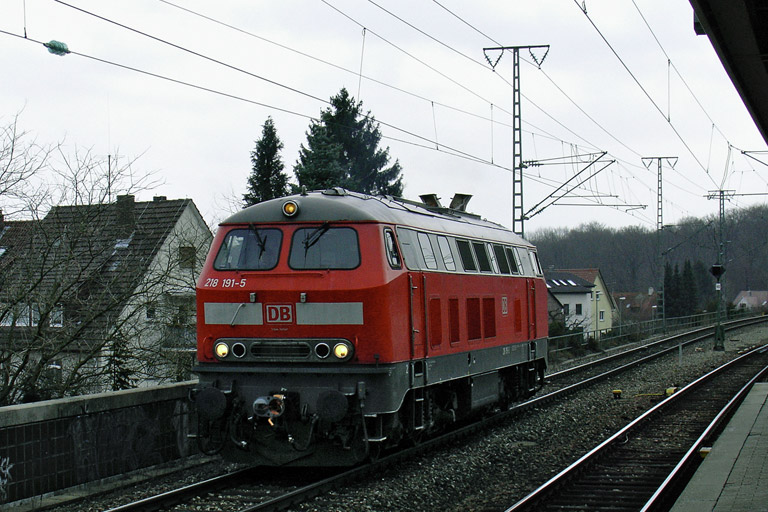218 191 bei km 16,6 (Februar 2006)