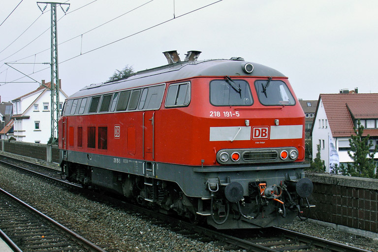 218 191 bei km 16,6 (Februar 2006)