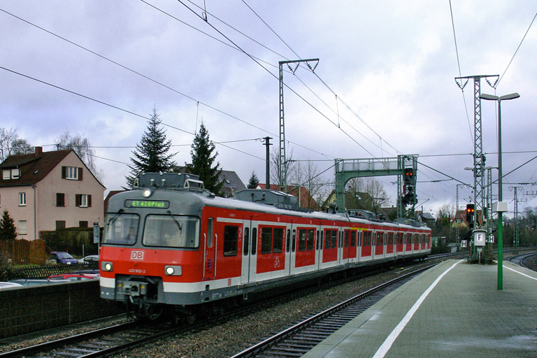 420 400 auf Erprobungsfahrt in Stuttgart-Rohr (Februar 2006)