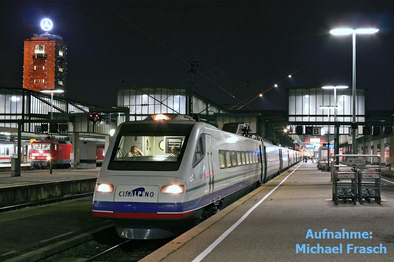 Cisalpino Baureihe ETR 470 bei km 0,4 (Dezember 2006)