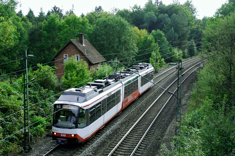 AVG Stadtbahn 848 als DPE 86206 bei km 19,2 (September 2007)