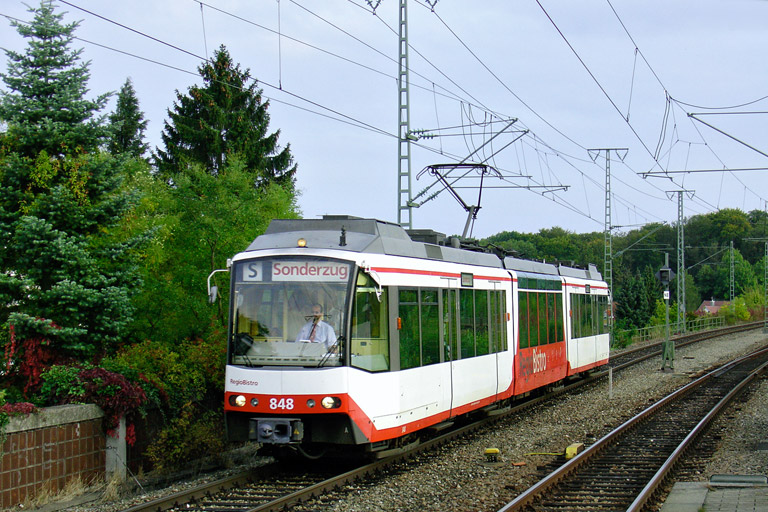 AVG Stadtbahn 848 als DPE 86206 bei km 16,8 (September 2007)