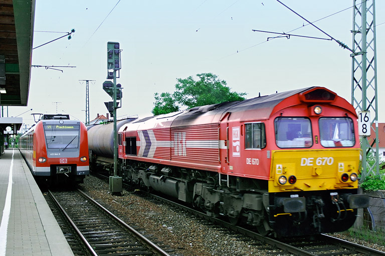 HGK DE 670 bei km 16,8 (Juni 2007)