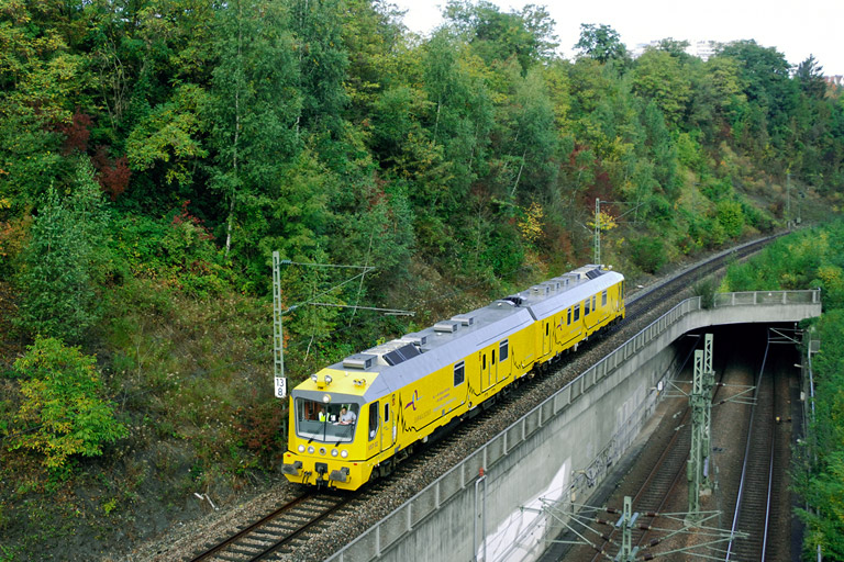 Me&szlig;zug Eurailscout UST 02 bei km 13,8 (September 2007)