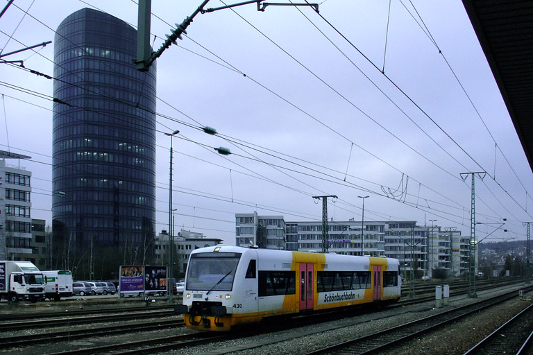 Regioshuttle VT 430 als DbZ 91686 bei km 15,6 (Dezember 2007)