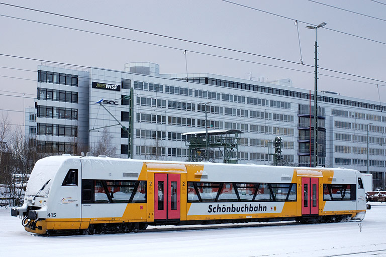 Sch�nbuchbahn-Regioshuttle 415 bei km 15,6 (Januar 2007)