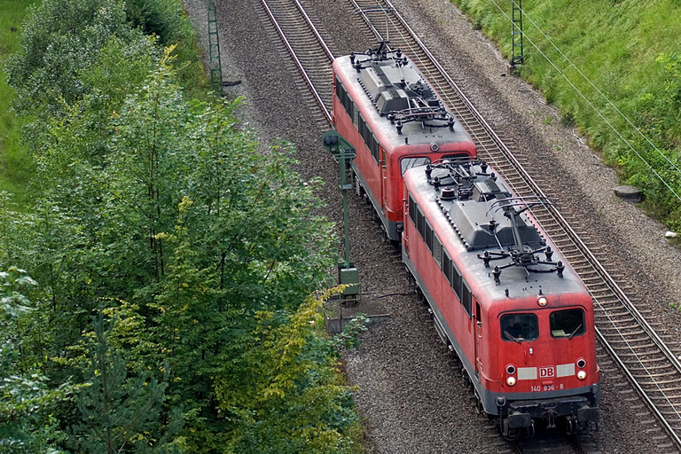 140 836 und 140 703 bei km 20,4 (August 2008)
