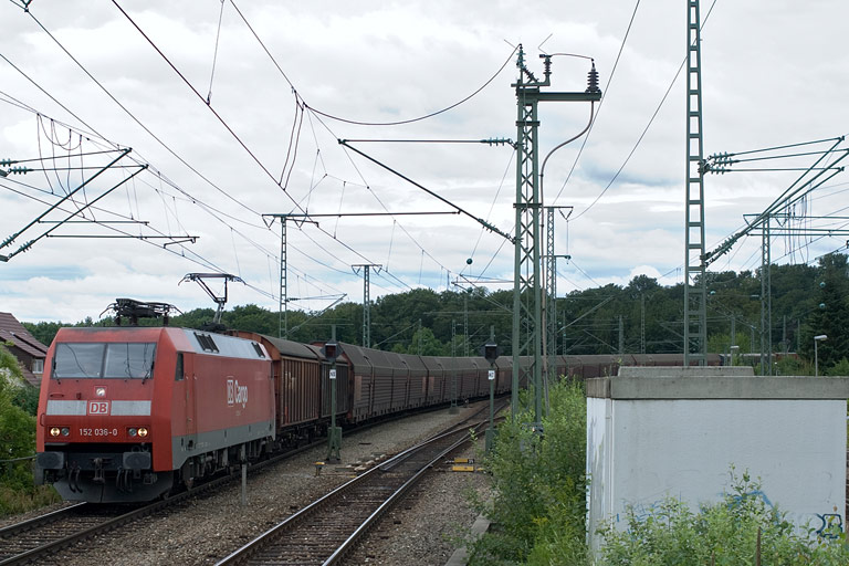 152 036 mit CSQ 60080 bei km 16,8 (August 2008)
