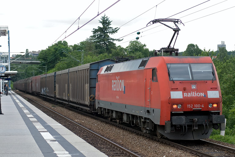152 100 mit CSQ 60084 bei km 14,2 (Juli 2008)