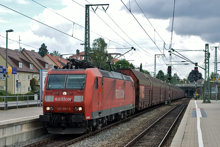 185 091 mit FZ 56165 bei km 15,6 (Juni 2008)