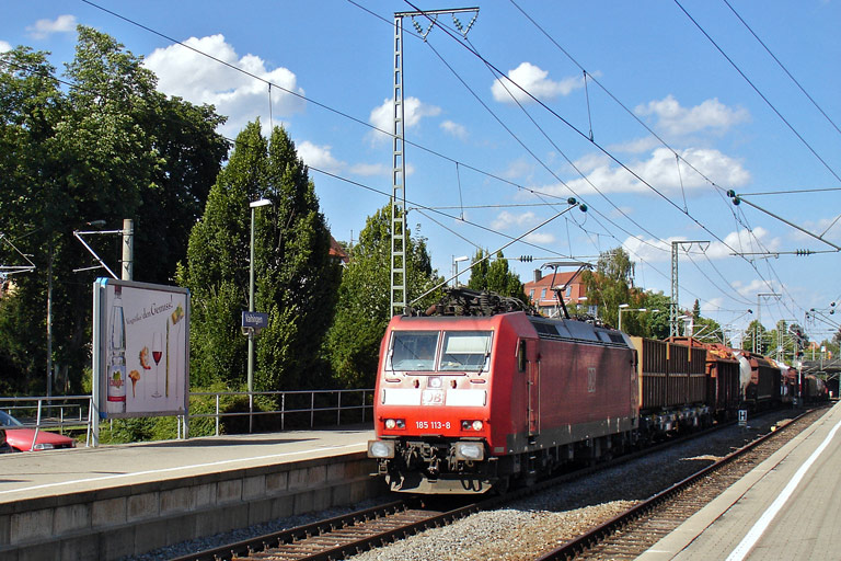 185 113 mit FE 44695 bei km 15,6 (Juli 2008)