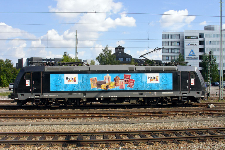 HGK 185 565 bei km 15,6 (Juli 2008)