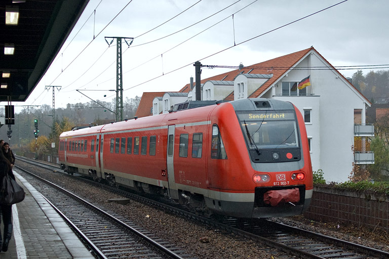 612 901 als Mess-St 94107 bei km 16,8 (November 2008)
