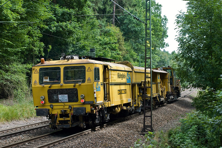 Gleisbauzug bei km 18,6 (August 2008)