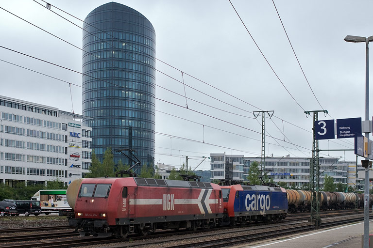 HGK 145 Cl-014 und SBB 482 007 bei km 15,6 (August 2008)