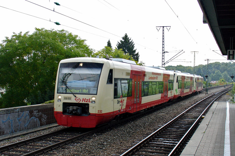 HzL Regioshuttles VT 232, VT 235 und VT 245 bei km 16,8 (August 2008)