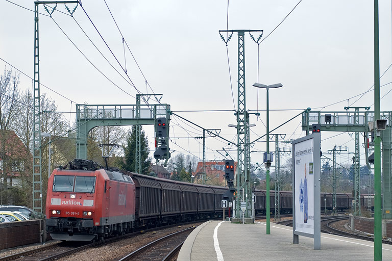 185 091 bei km 16,6 (April 2010)