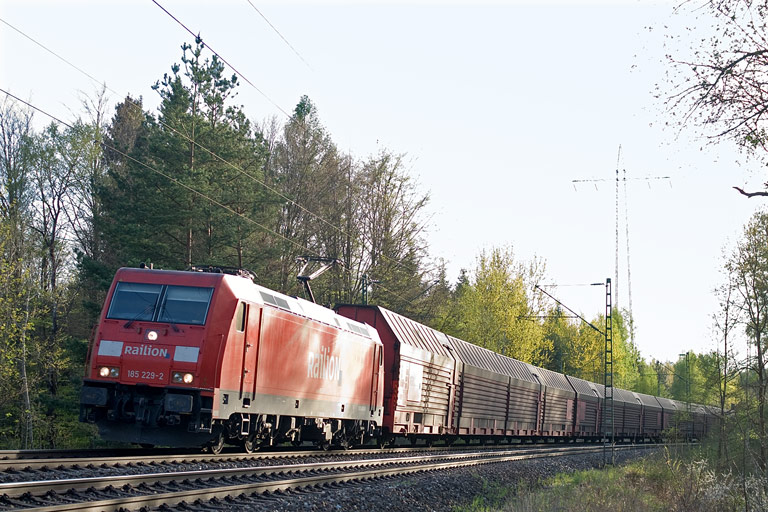 185 229 mit CSQ 60084 bei km 19,2 (April 2010)