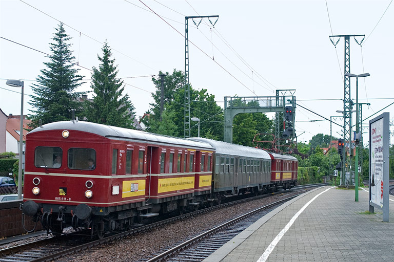 865 611/465 005 als RE 19014 bei km 16,6 (Juli 2010)