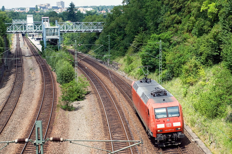 145 077 bei km 14,4 (Juli 2011)