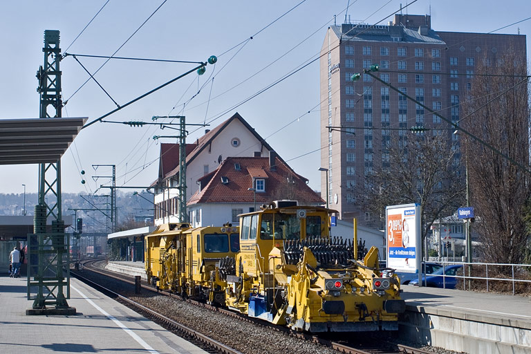 Gleisbauzug bei km 16,0 (M&auml;rz 2011)
