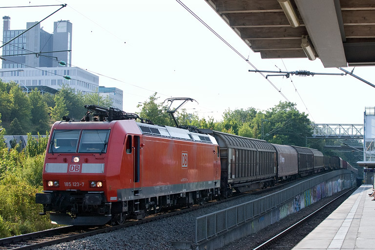 185 123 mit EZ 44695 bei km 14,2 (Juli 2012)