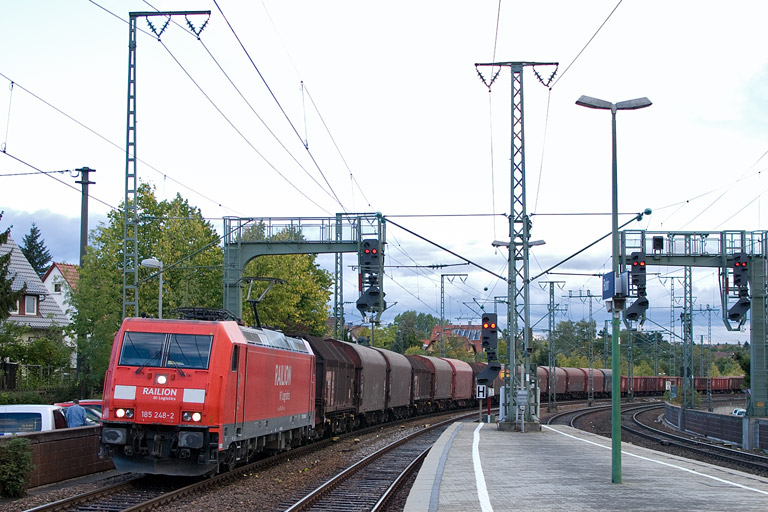 185 248 mit EK 56173 bei km 16,6 (September 2012)