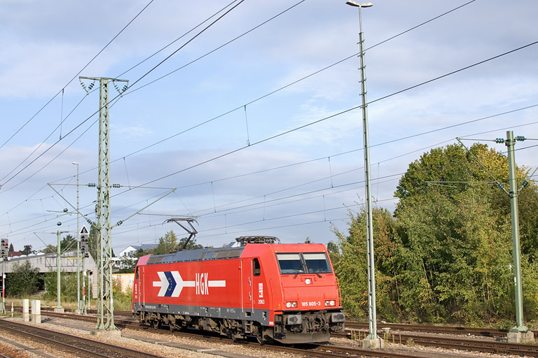 HGK 185 605 als Tfzf(D) 93048 bei km 15,4 (September 2012)