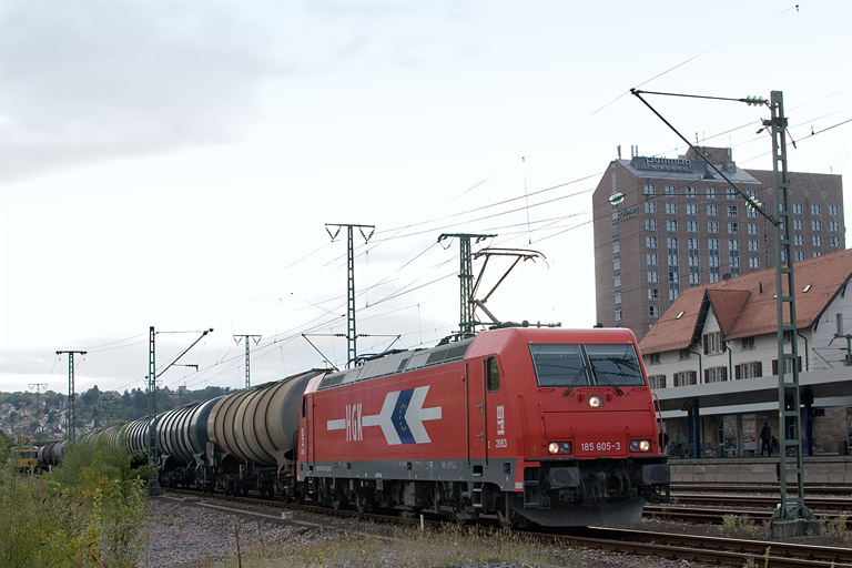 HGK 185 605 bei km 15,6 (September 2012)