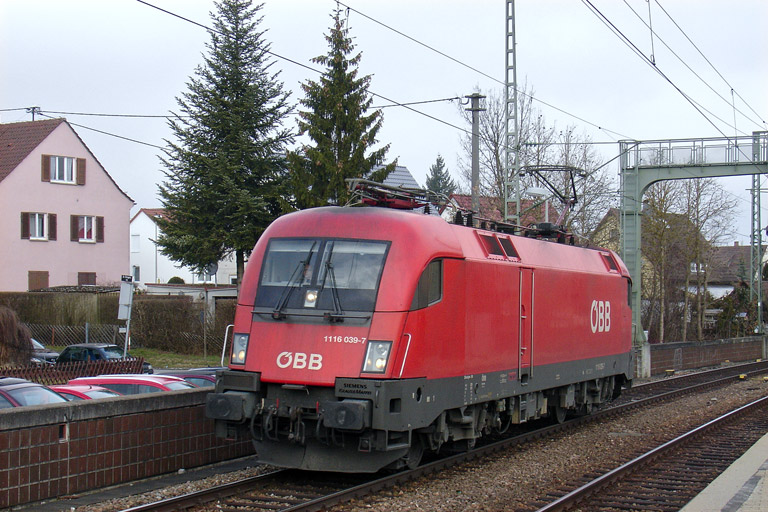 &Ouml;BB 1116 039 bei km 16,6 (M&auml;rz 2012)