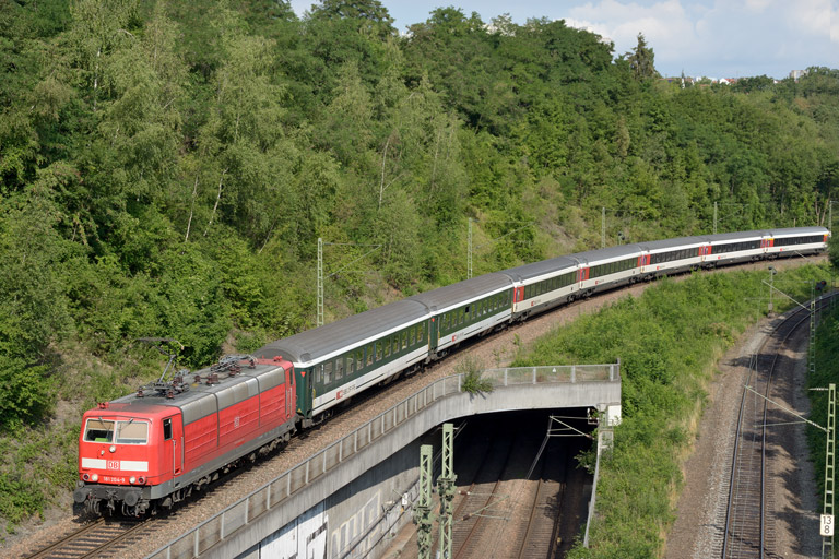 181 204 mit IC 183 bei km 13,8 (August 2013)