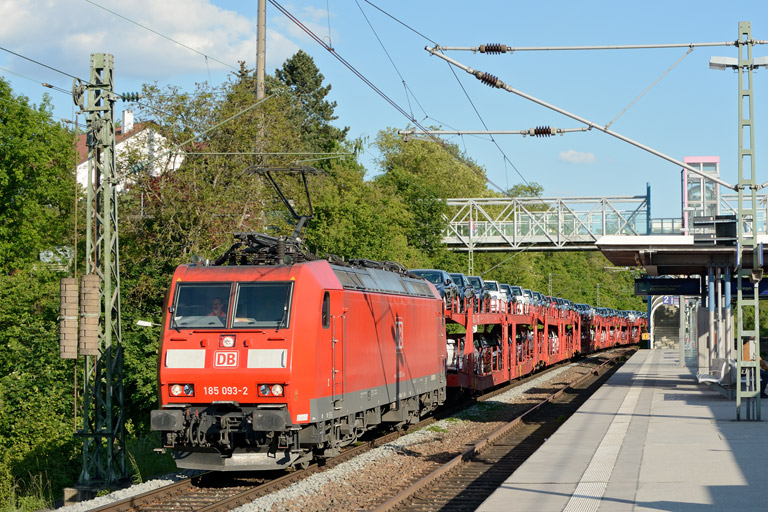 185 093 mit GA 47528 bei km 14,2 (Juni 2013)