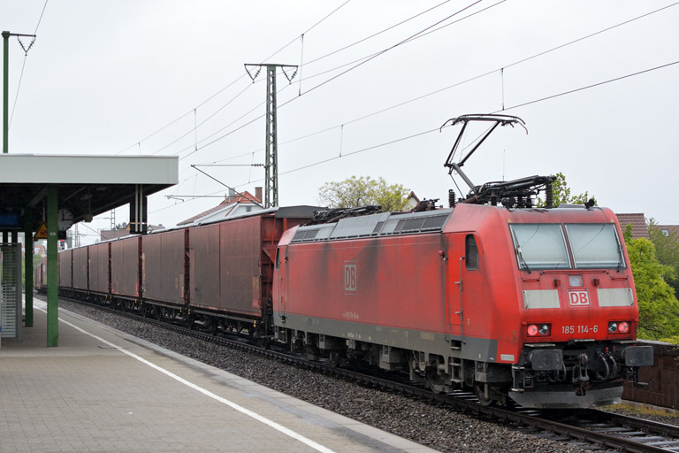 185 114 mit GA 60080 bei km 16,8 (Mai 2013)