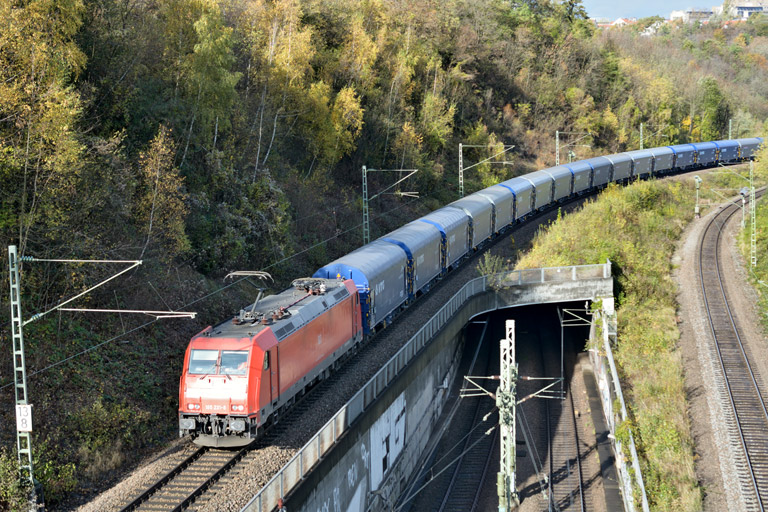 185 231 mit GM 49225 bei km 13,8 (November 2013)