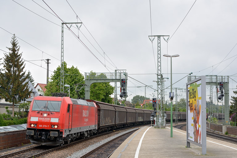 185 279 mit GB 49151 bei km 16,6 (Mai 2013)