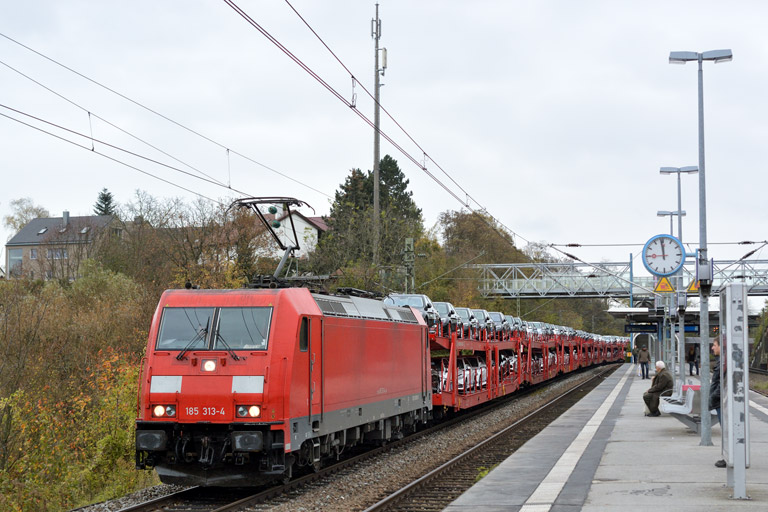 185 313 mit GA 62536 bei km 14,2 (November 2013)