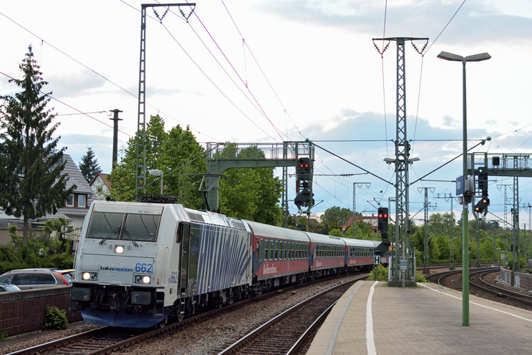 185 662 mit DPE 2141 bei km 16,6 (Mai 2014)