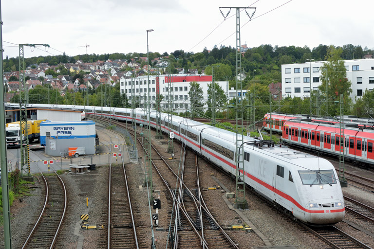 ICE 1 (Baureihe 401) als LPFT-A 77730 bei km 16,0 (September 2017)