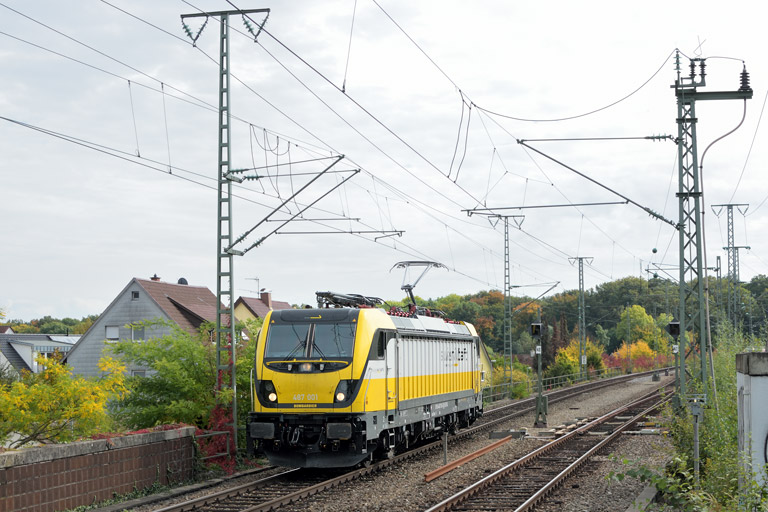 SRT 487 001 als Tfzf (D) 91541 bei km 16,8 (September 2017)